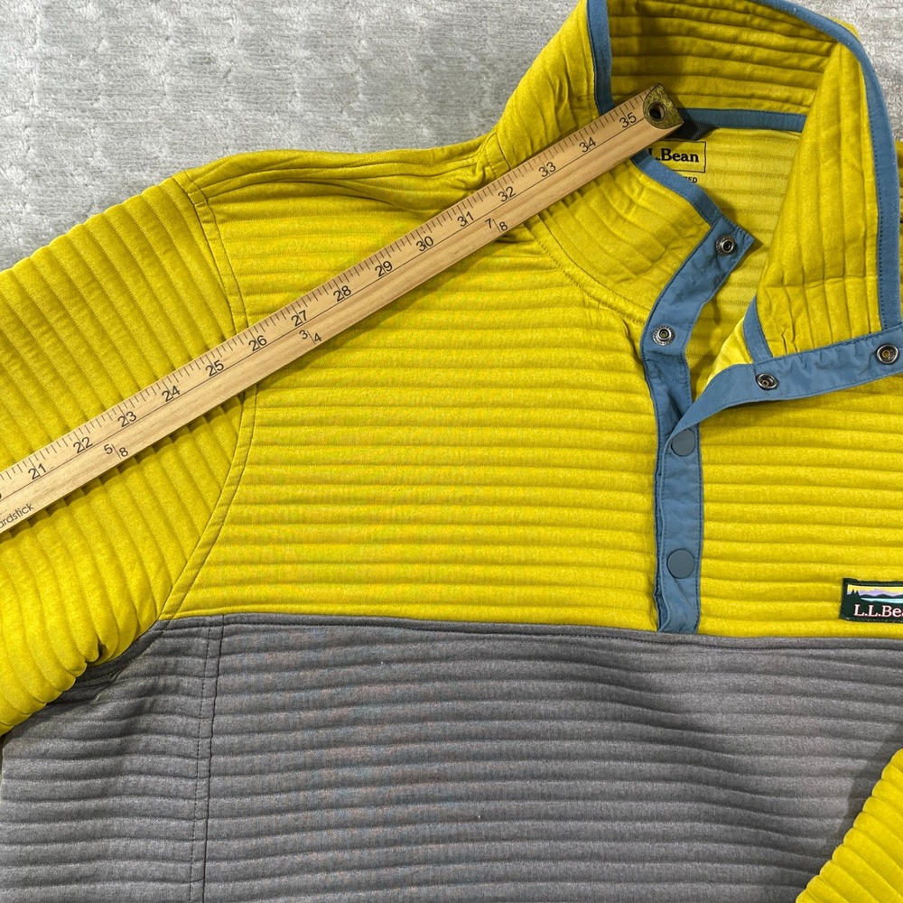 LL Bean Airlight Pullover Jacket Mens XXL Colorblock Ribbed Quilted Snap Outdoor - Picture 6 of 10
